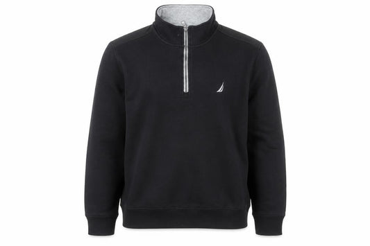 Nautica Men's Black 1/4 Zip Pullover Sweatshirt Size M