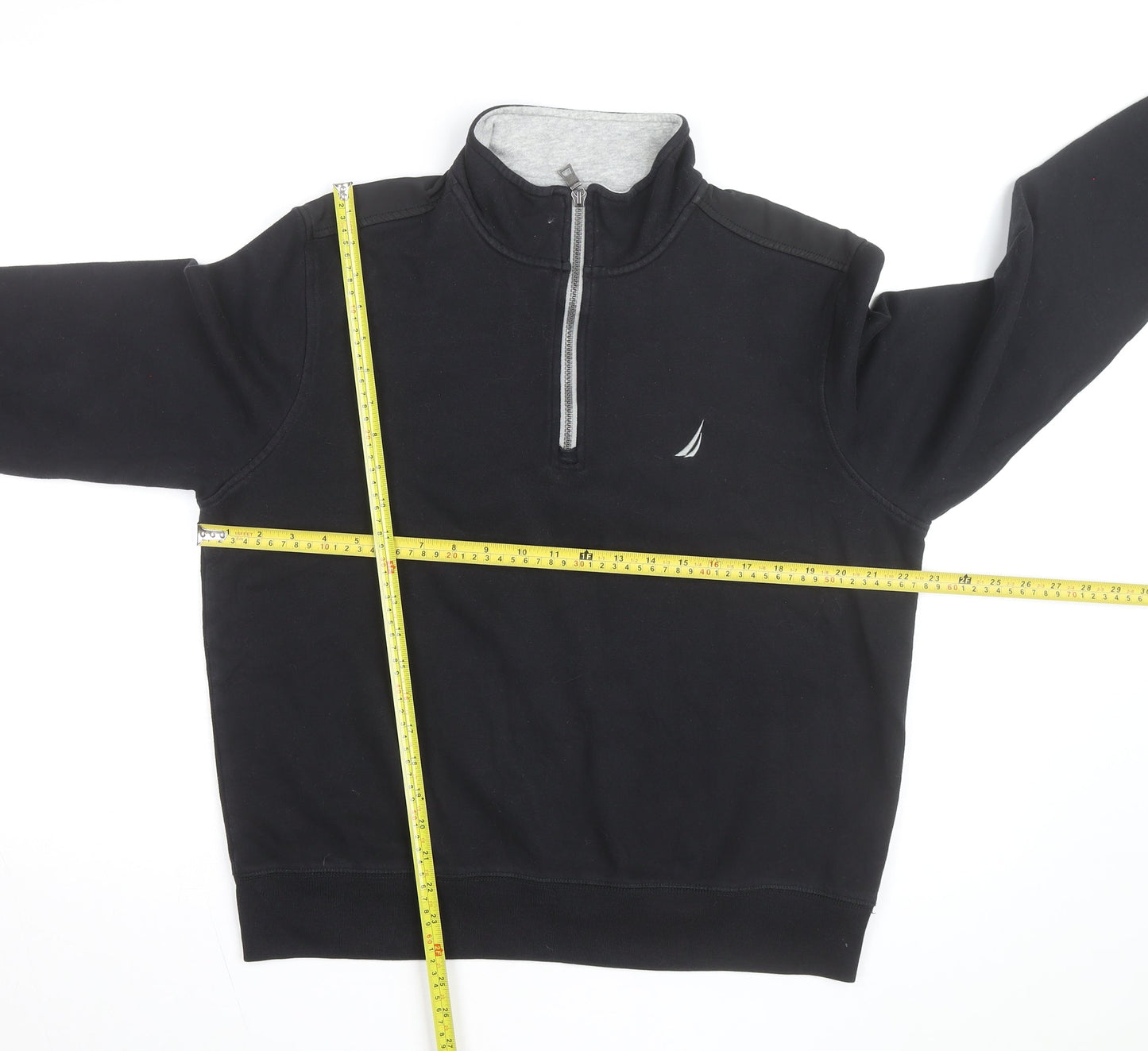 Nautica Men's Black 1/4 Zip Pullover Sweatshirt Size M