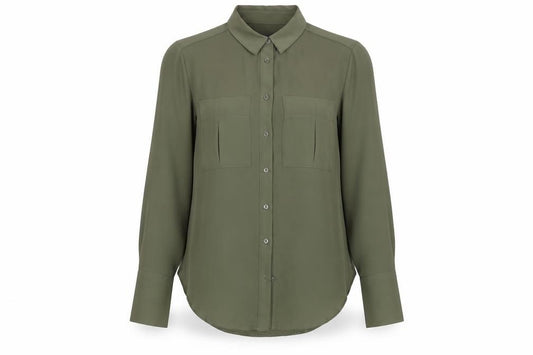 Marks and Spencer Women Green Size 10 Polyester Shirt
