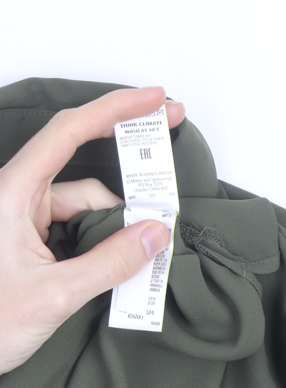 Marks and Spencer Women Green Size 10 Polyester Shirt