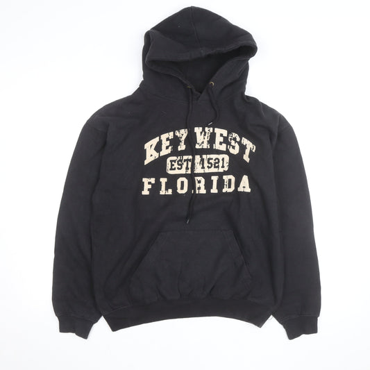 Pacific & Co Men's Black Pullover Hoodie Medium Key West Print