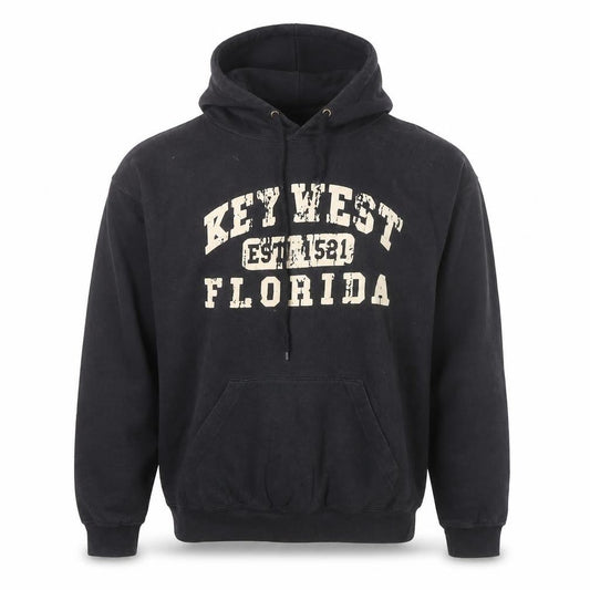 Pacific & Co Men's Black Pullover Hoodie Medium Key West Print