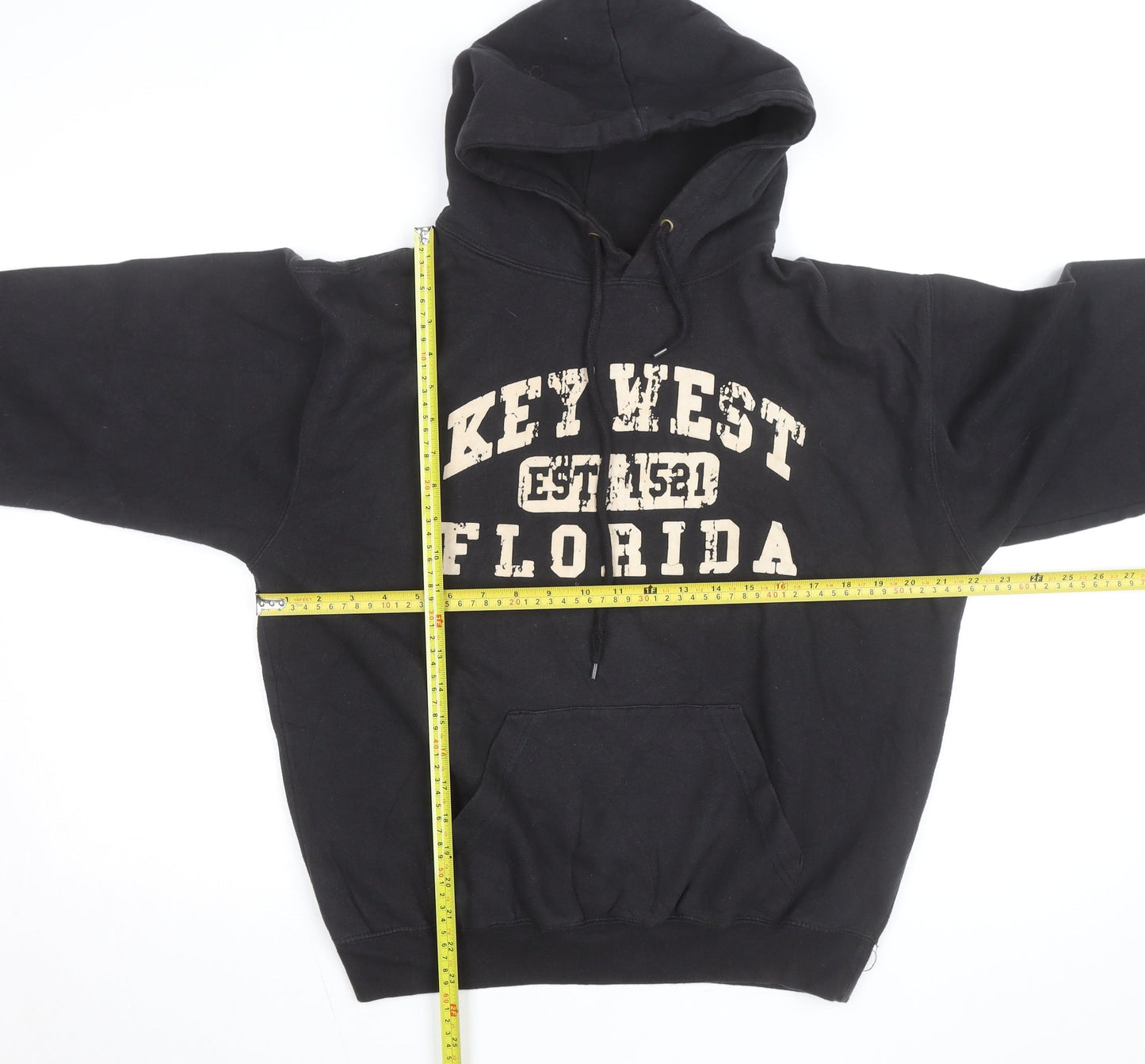 Pacific & Co Men's Black Pullover Hoodie Medium Key West Print