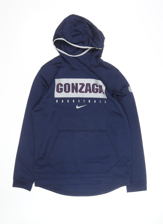 Nike Men's Blue Gonzaga Basketball Dri-Fit Pullover Hoodie Size L
