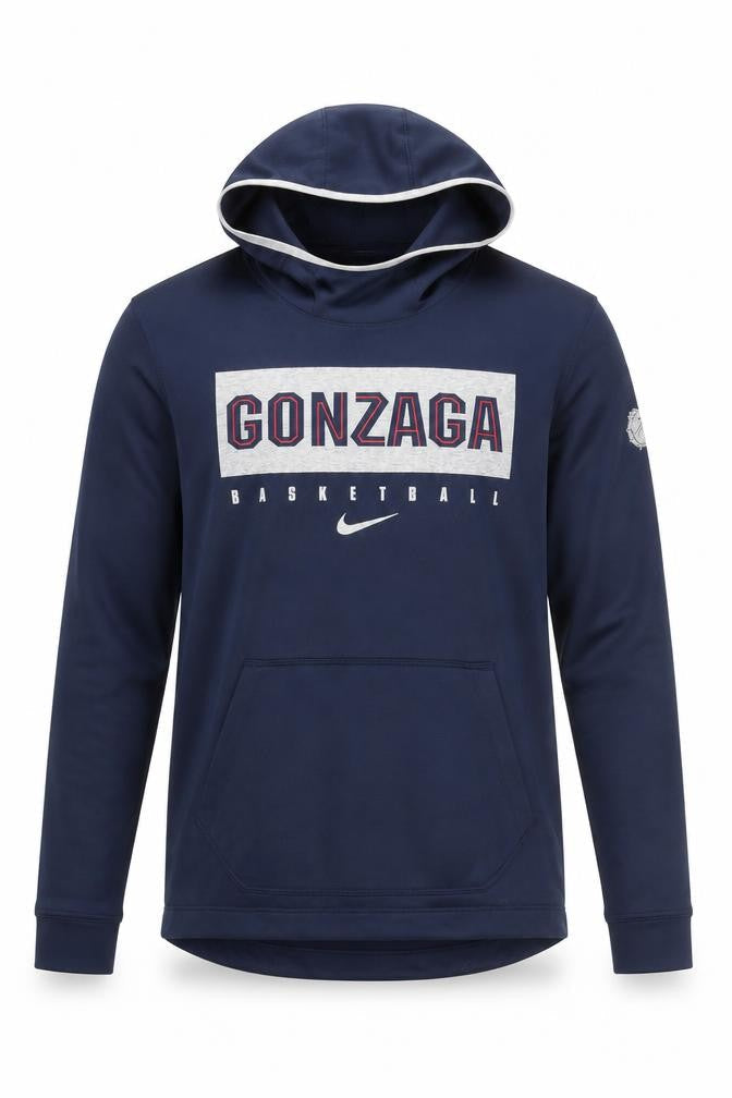 Nike Men's Blue Gonzaga Basketball Dri-Fit Pullover Hoodie Size L