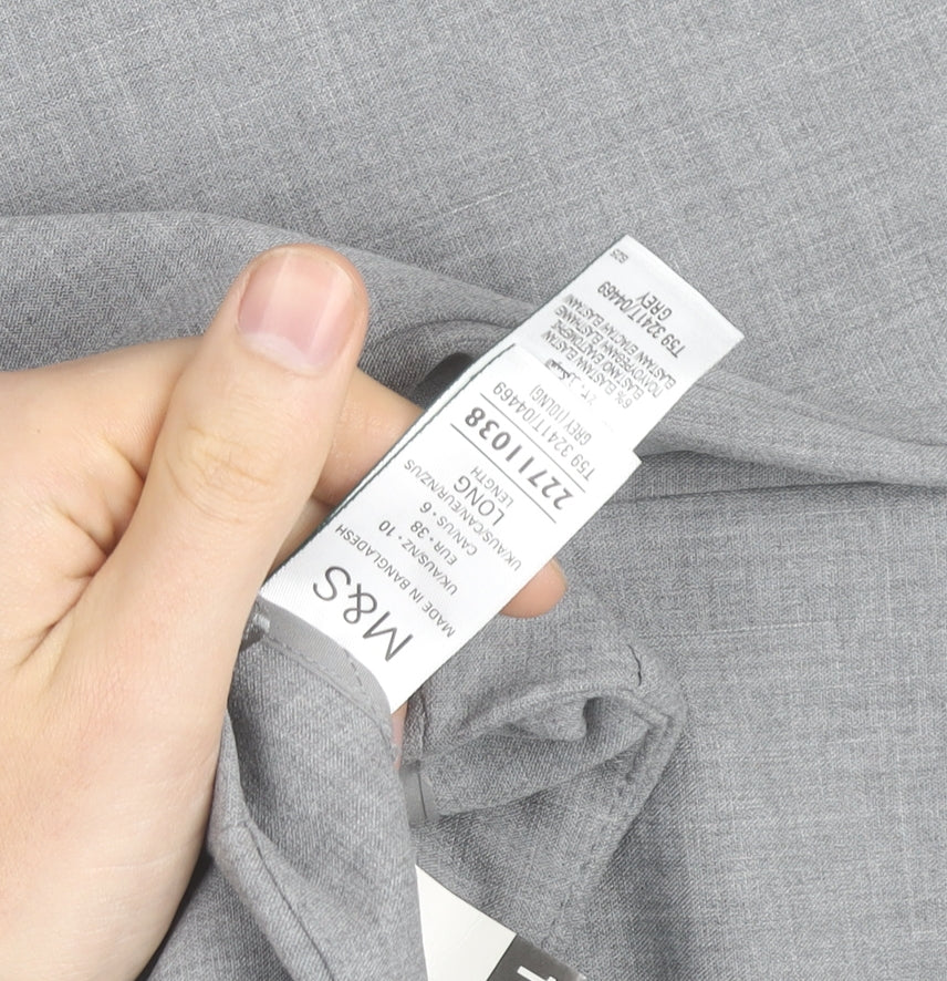 Marks and Spencer Women’s Grey Wide-Leg Dress Pants Size 10 Long