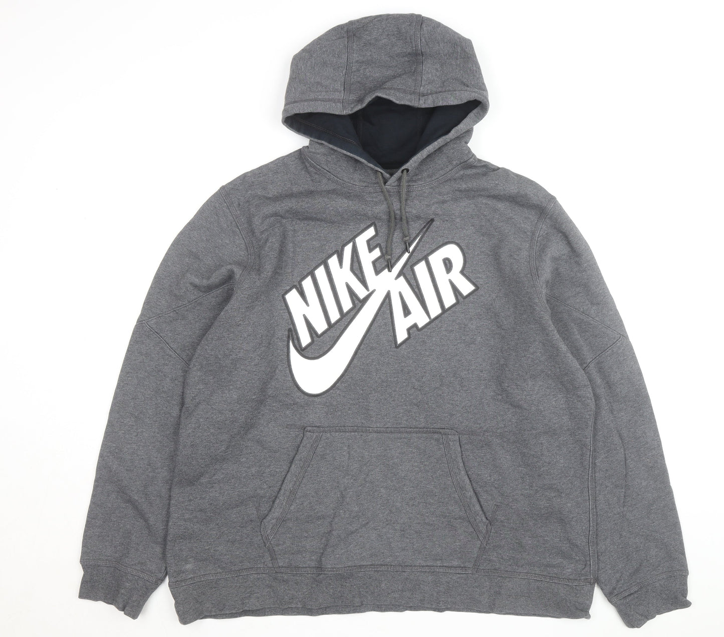 Nike Men’s Grey 2XL Pullover Hoodie Fleece Sportswear