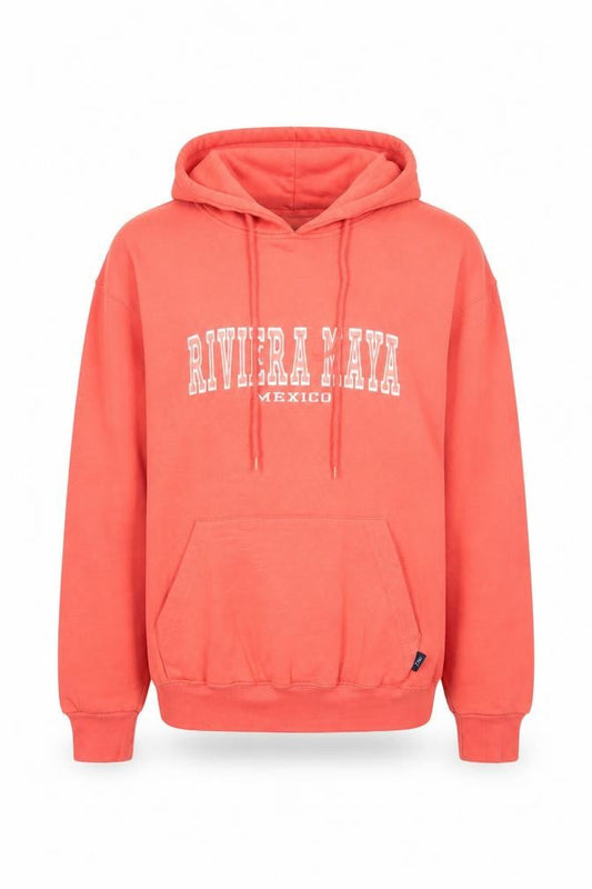 Pacific & Co Women’s Coral Riviera Maya Mexico Pullover Hoodie L Cotton Blend