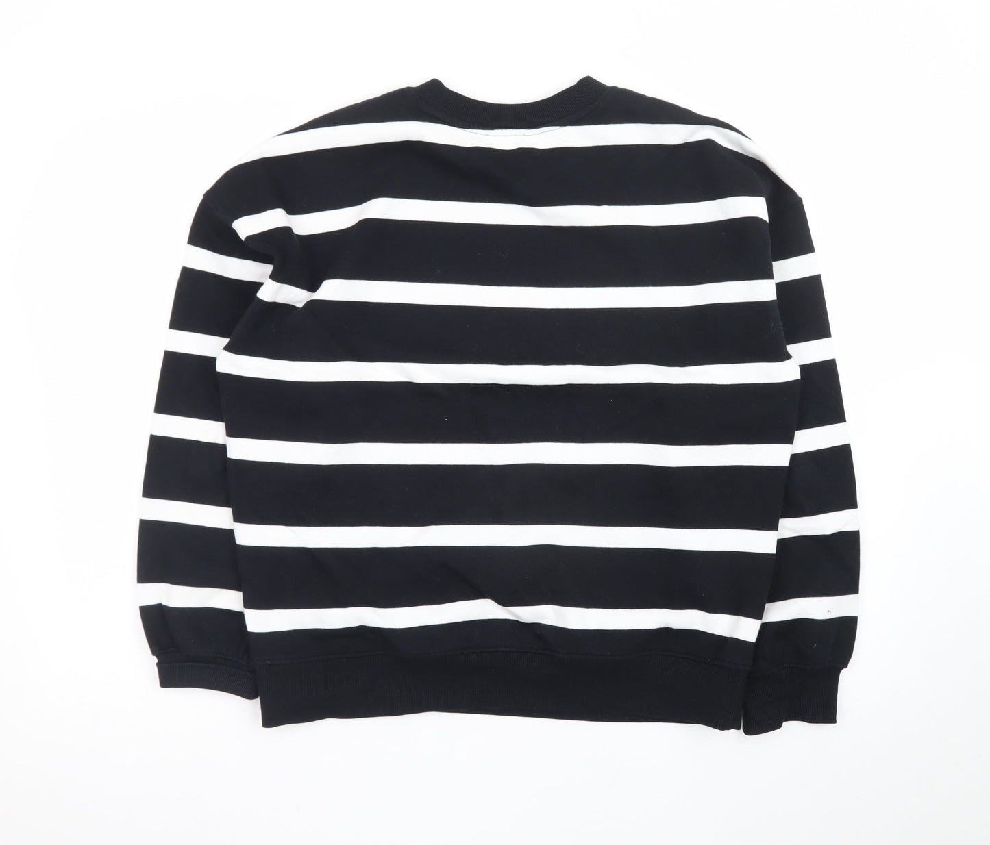 Marks and Spencer Womens Black White Striped Pullover Sweatshirt S