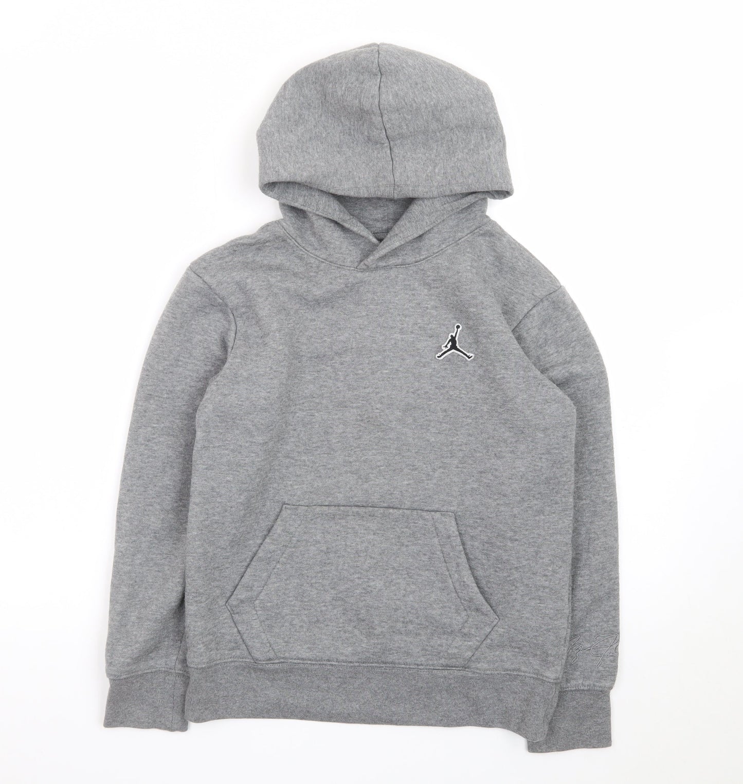 Jordan Boys Grey Hoodie Medium 10-12 Years Pullover Fleece Sweatshirt