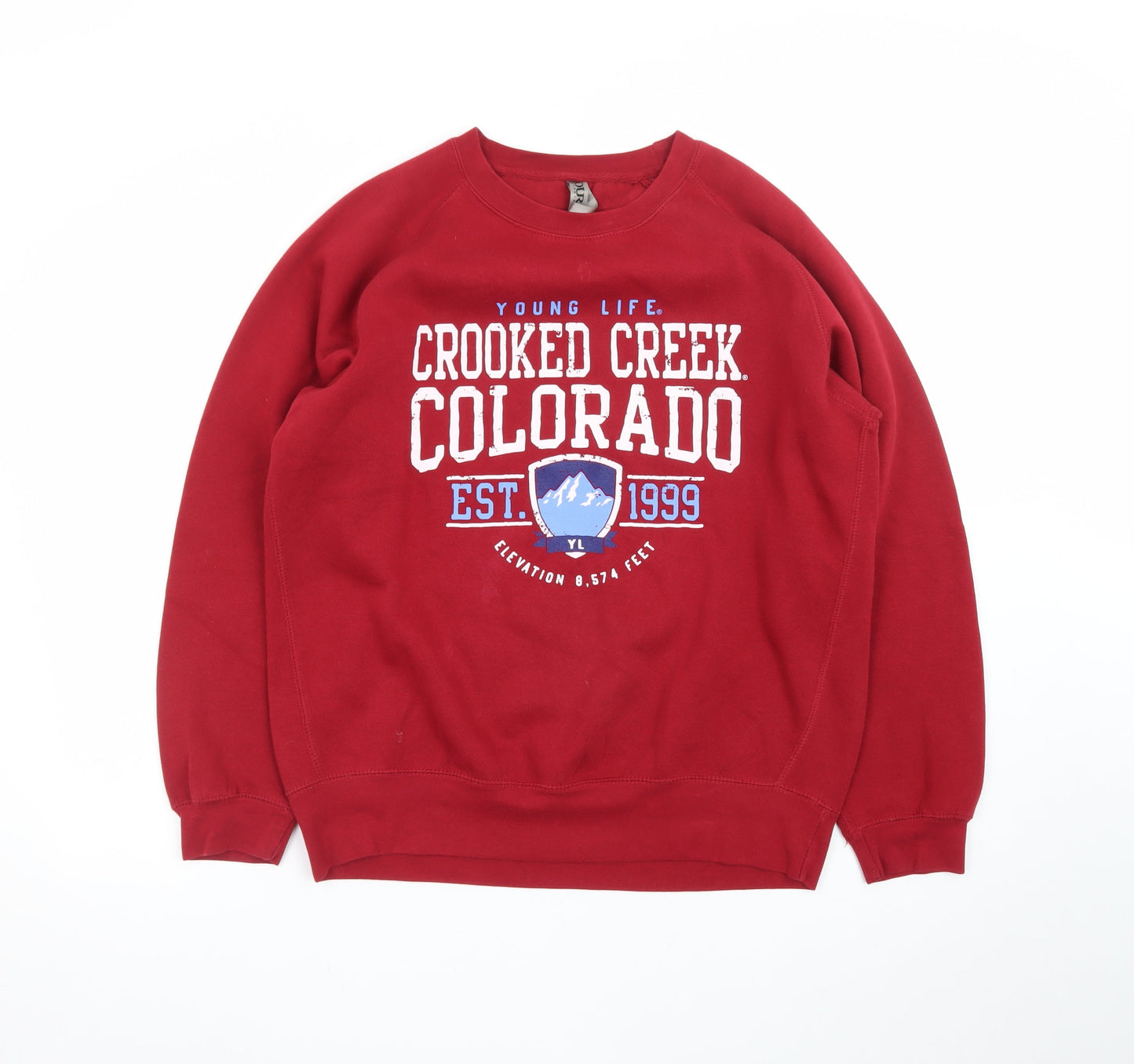Ouray Sportswear Men's Red Pullover Crew Neck Graphic Sweatshirt S
