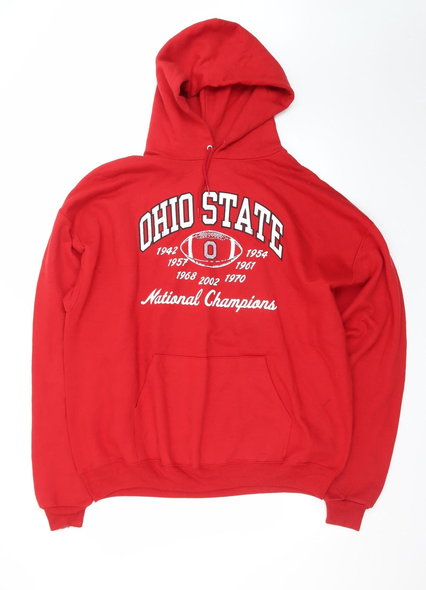 Jerzees Men’s Red Ohio State Pullover Hoodie XL Sports Fleece