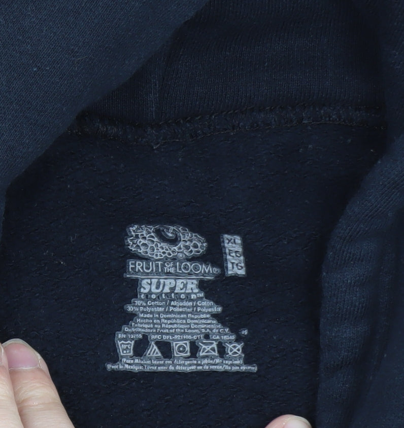 Fruit of the Loom Mens Blue XL Pullover Hoodie North Lions Sports