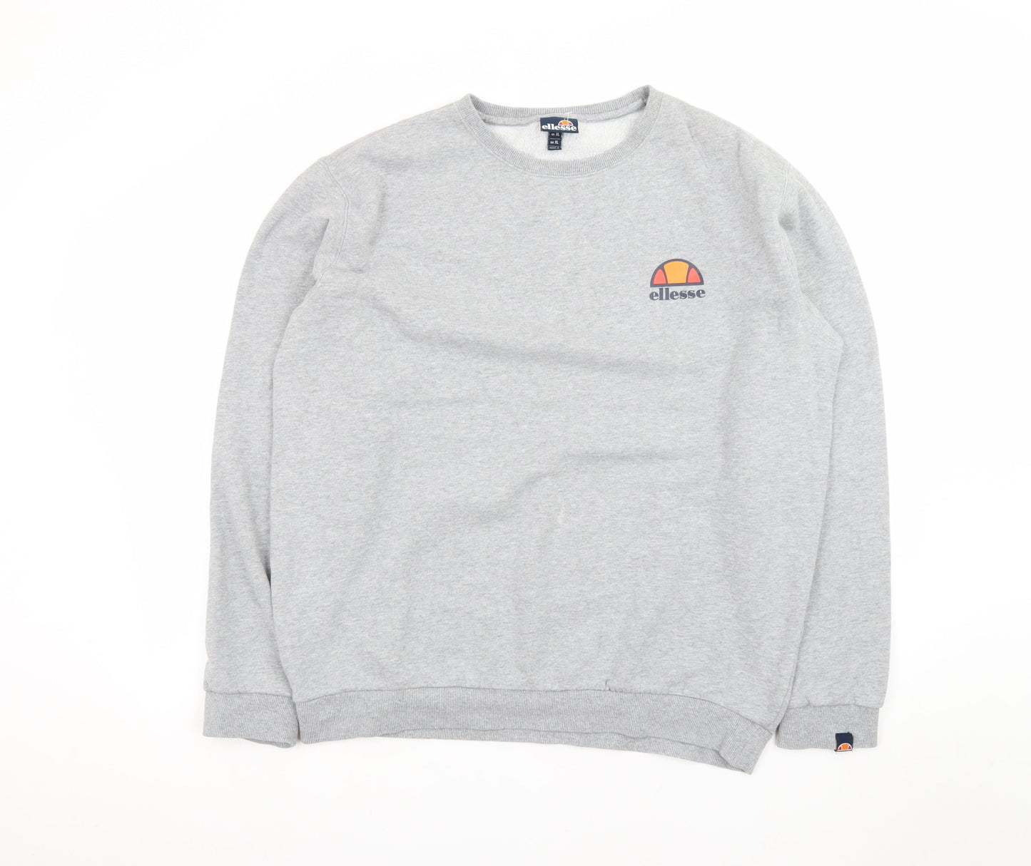 Ellesse Men’s Grey XL Pullover Sweatshirt Crew Neck Logo Fleece