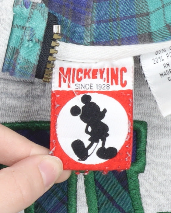 Mickey Inc Men’s Grey 1/2 Zip Walt Disney World Hoodie Size L