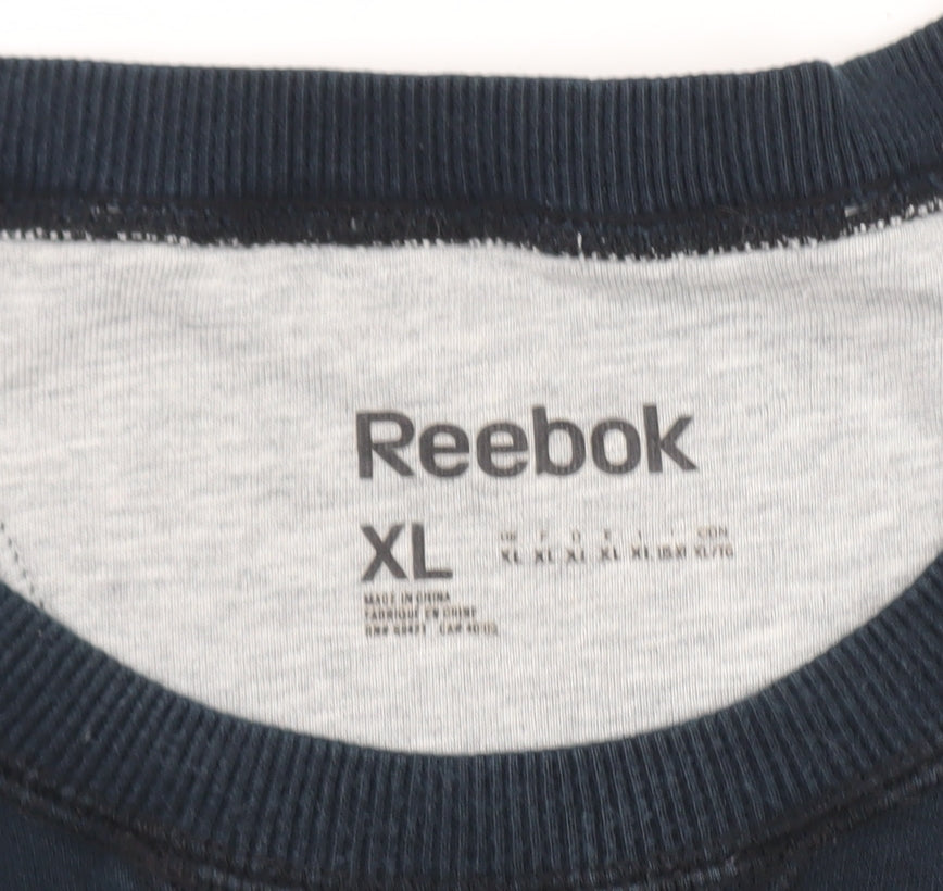 Reebok Men's Blue XL Crew Neck Pullover Sweatshirt