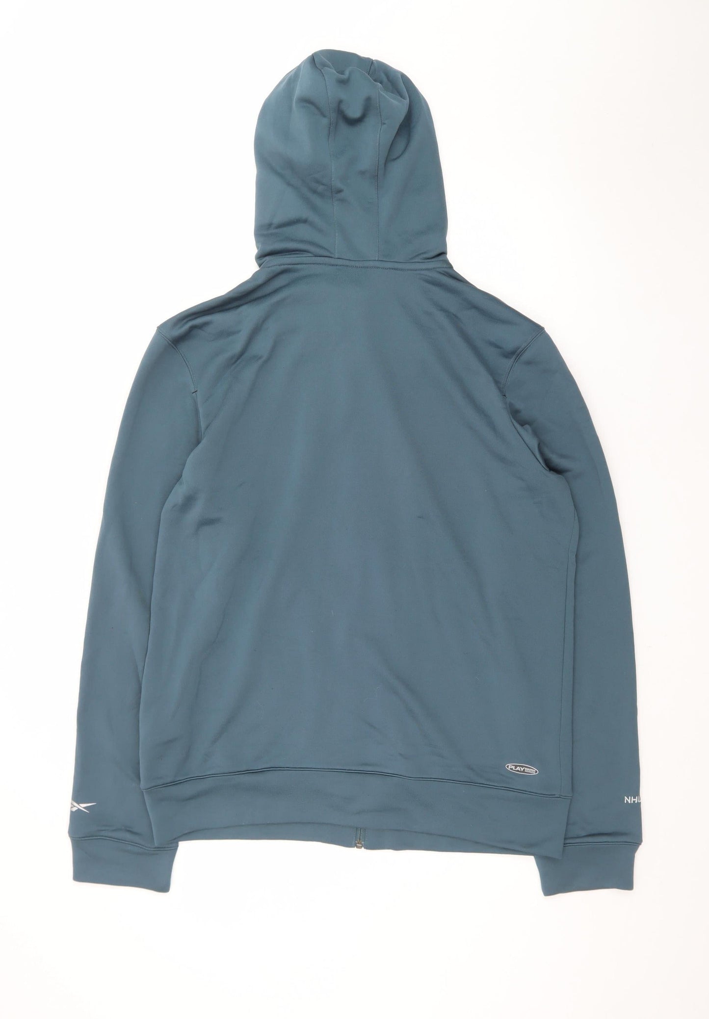 Reebok Men Blue Full Zip Hoodie Size M Regular Fit Sportswear