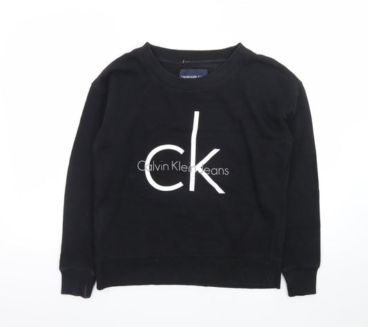 Calvin Klein Jeans Men’s Black Small Logo Pullover Sweatshirt