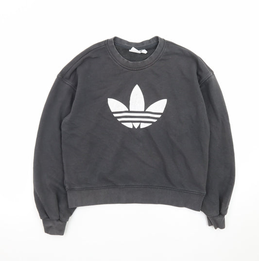 Adidas Men's Black Long Sleeve Crew Neck Sweatshirt Size 34