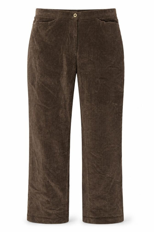 Northern Reflections Women Brown Corduroy Stretch Trousers Size 10 Regular
