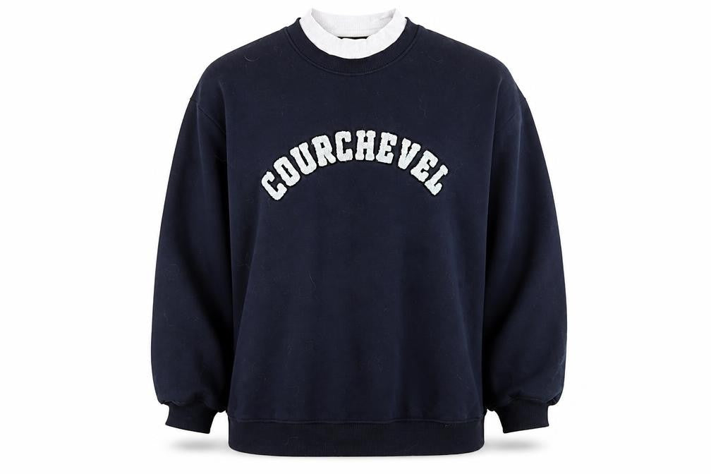 Threadbare Women Navy Courchevel Sweatshirt Size 24 Cotton Blend