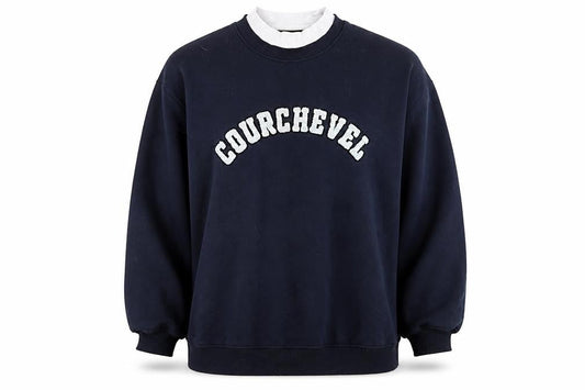 Threadbare Women Navy Courchevel Sweatshirt Size 24 Cotton Blend