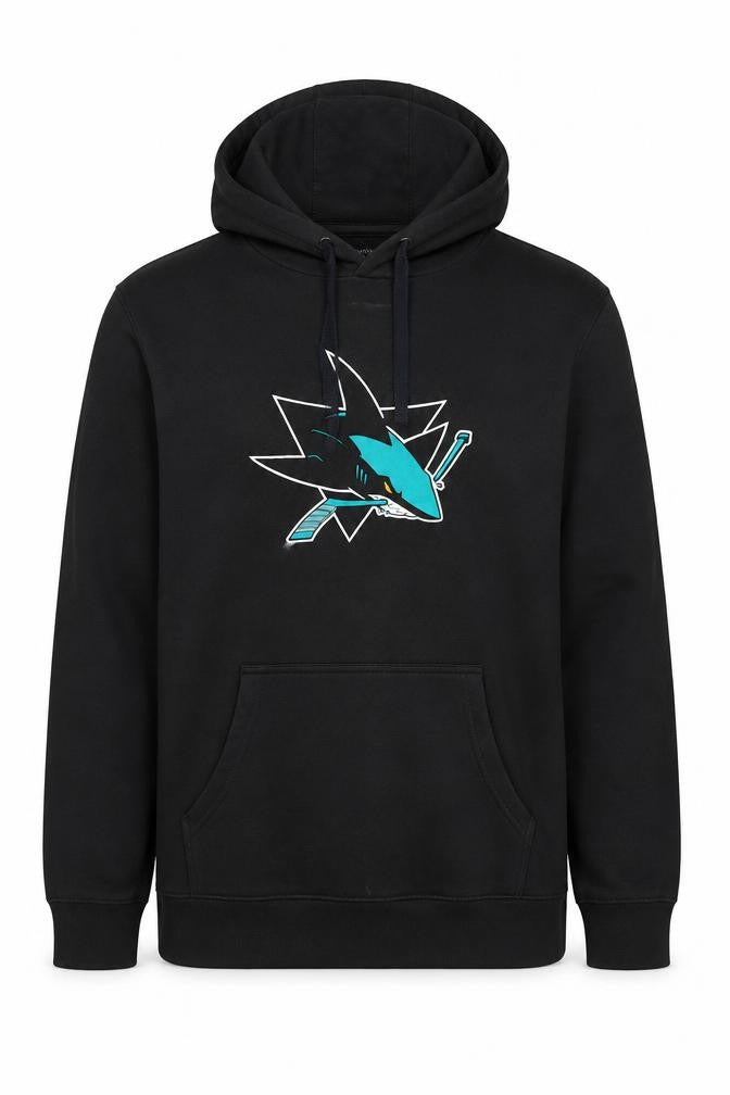 Fanatics Mens Black Sports Graphic Pullover Hoodie Size L