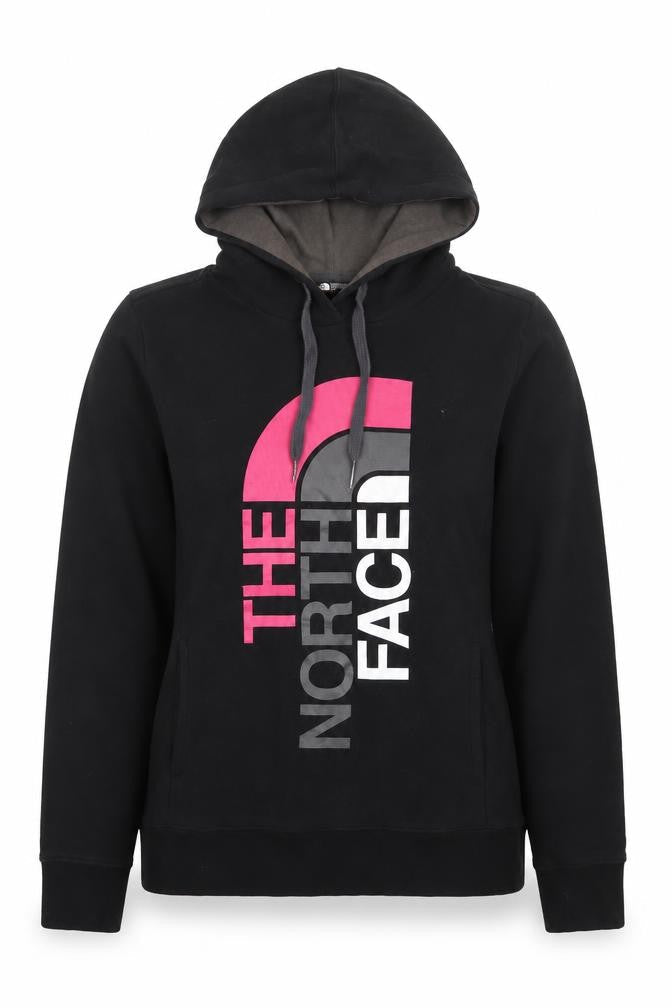 The North Face Womens Black Pullover Hoodie L Logo Hooded Sweatshirt