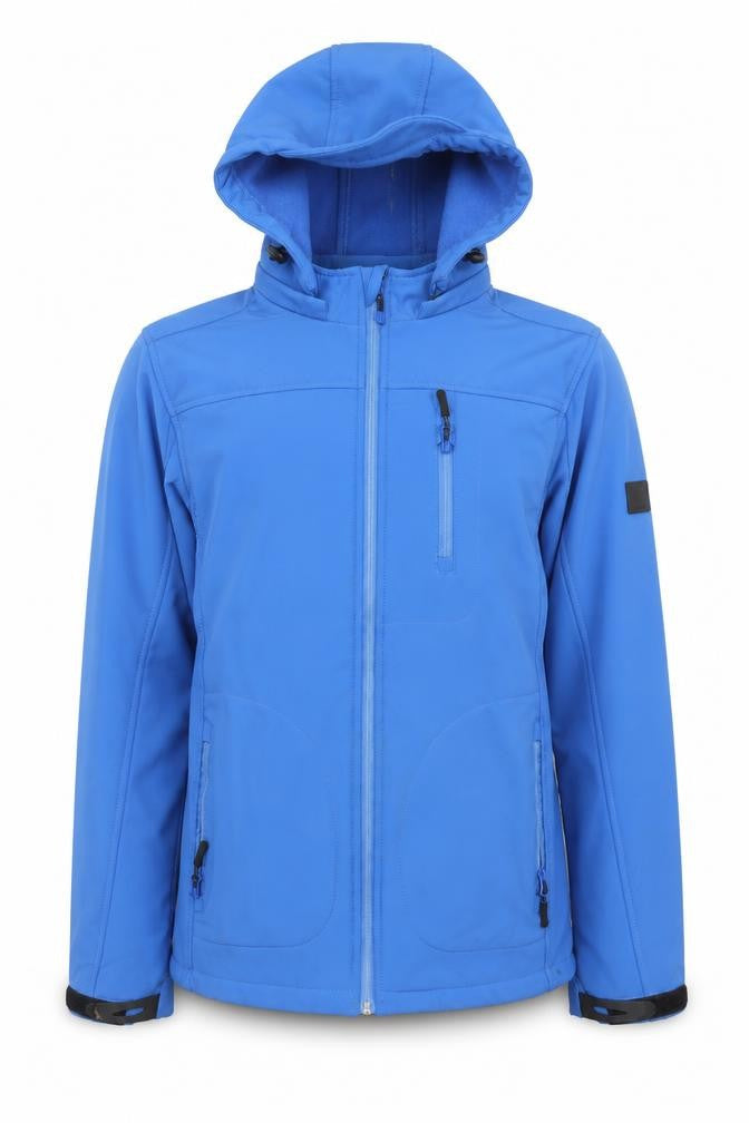 INDIGO JEANS CODE Men's Blue Softshell Hooded Jacket Size S