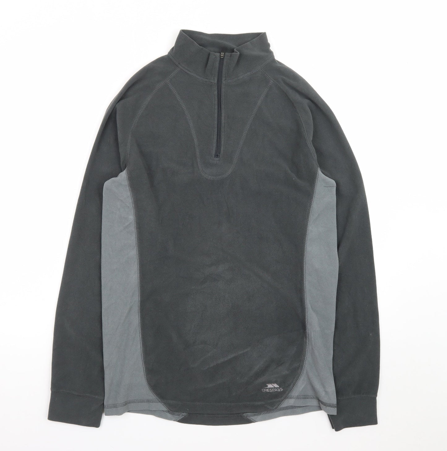 Trespass Men’s Grey XL 1/2 Zip Fleece Pullover Sweatshirt