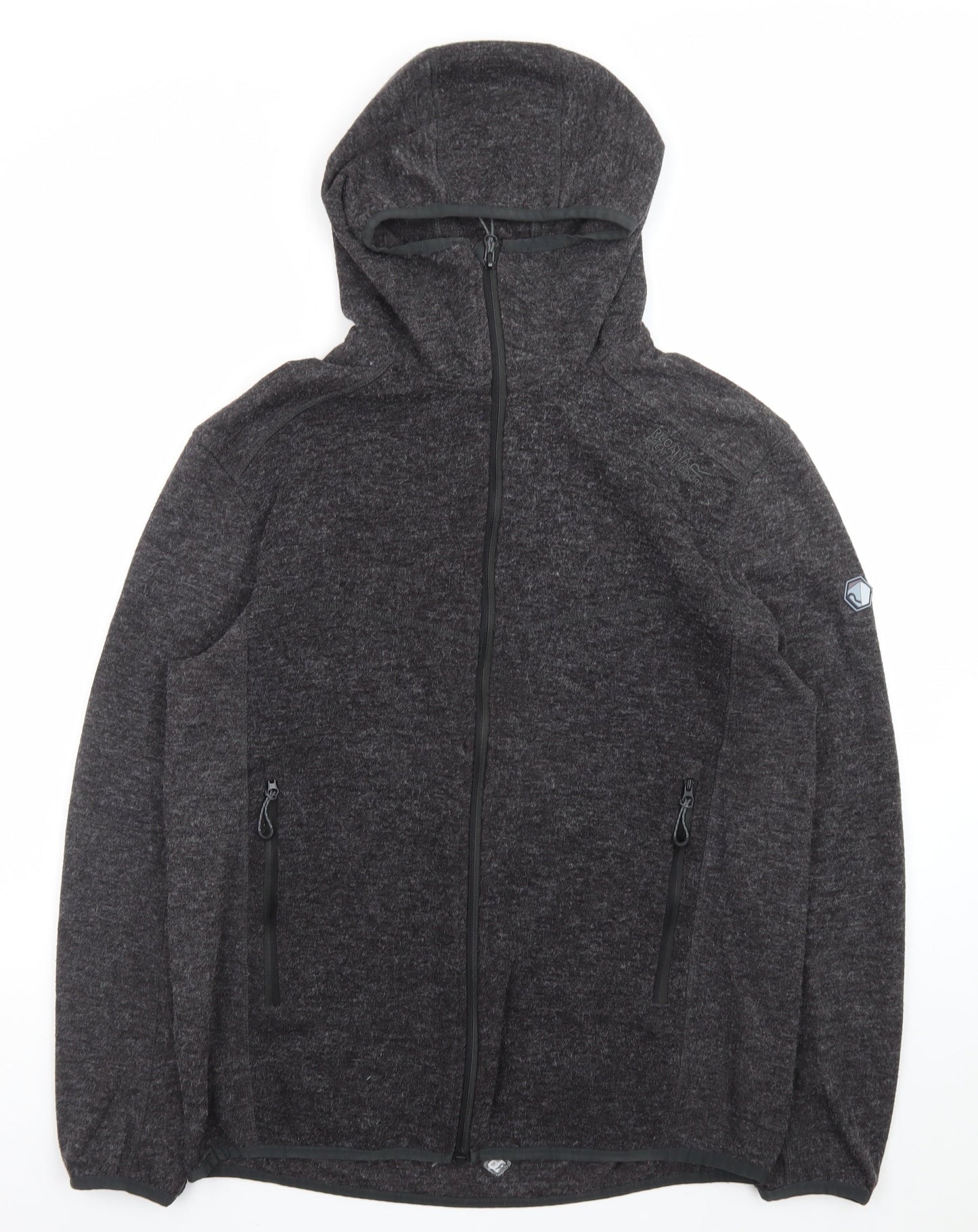 Regatta Men's Grey Full Zip Hooded Outdoor Fleece Jacket L