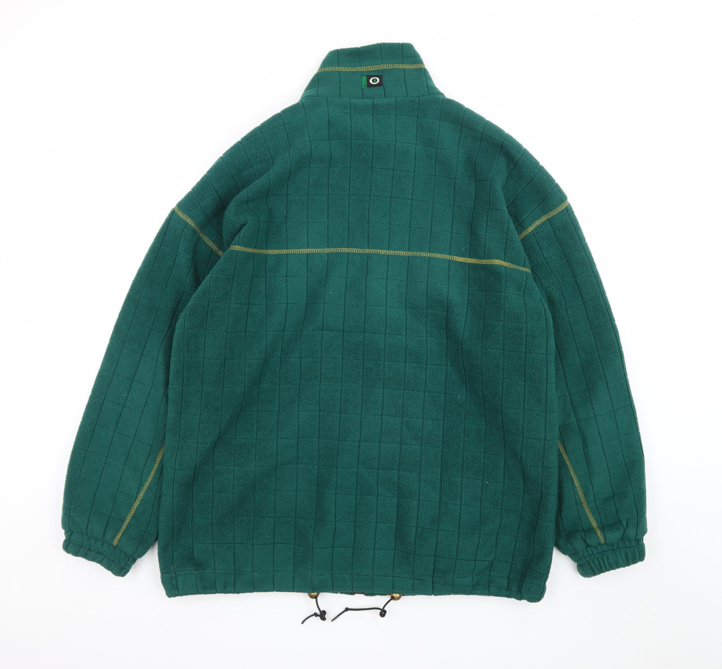 Outdoor Scene Mens Green Fleece Full Zip Jacket Size M