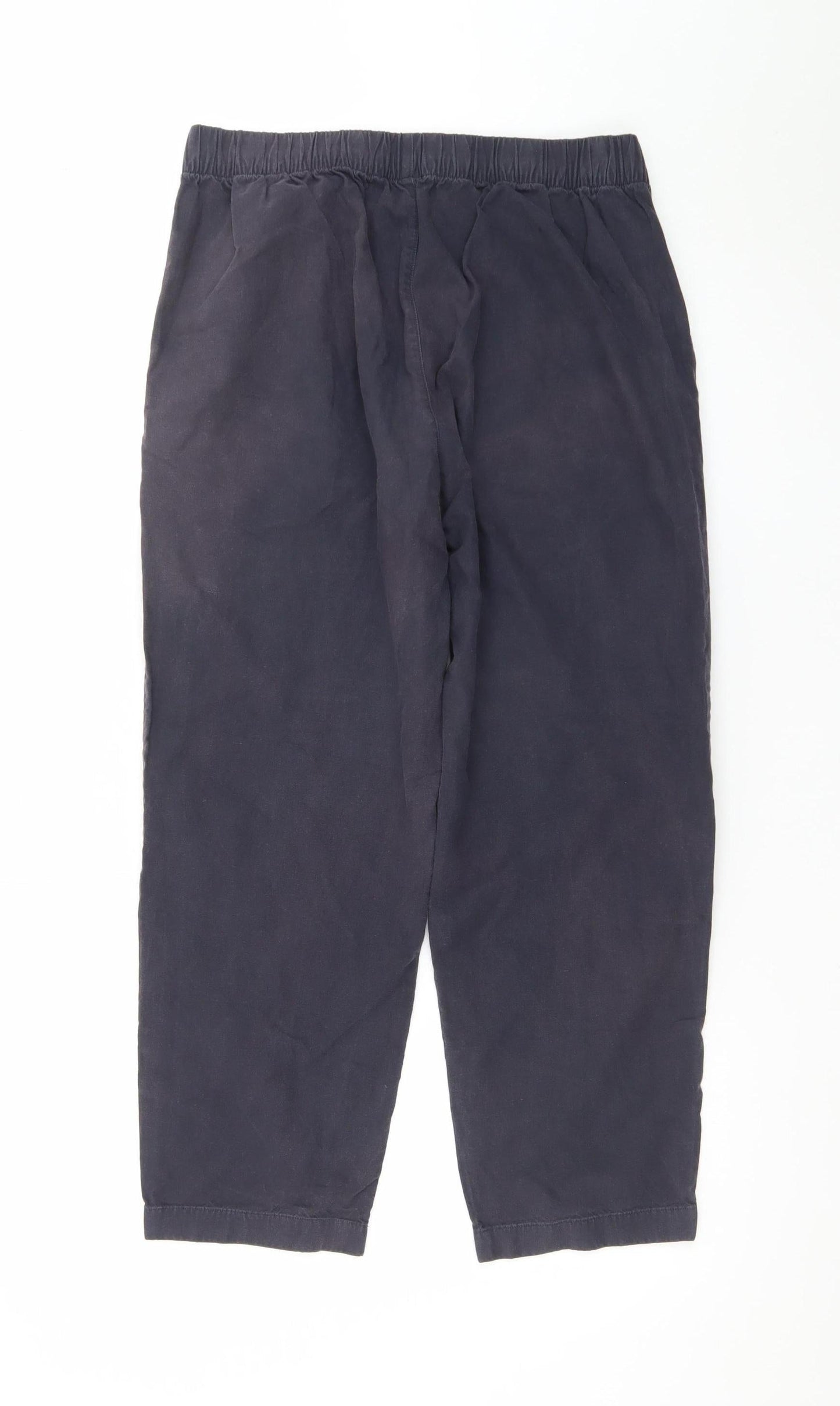 Uniqlo Men’s Black Cotton Chino Trousers L Elastic Waist Casual