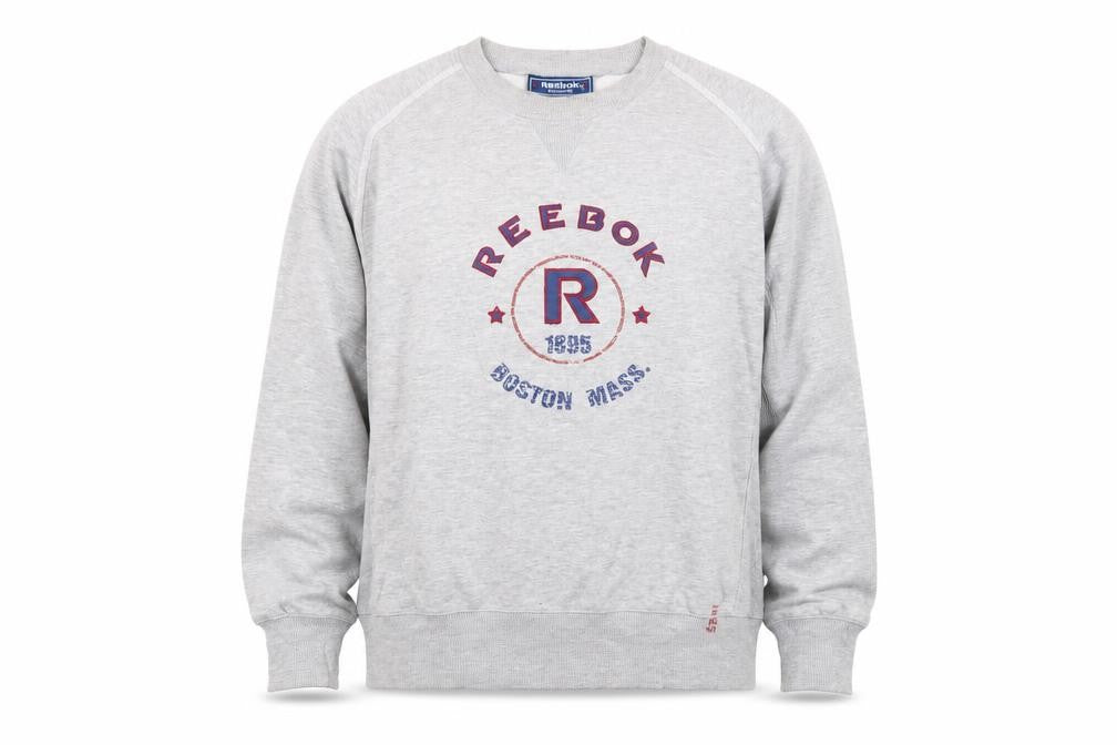 Reebok Men's Grey L Pullover Sweatshirt Crew Neck Sports Style