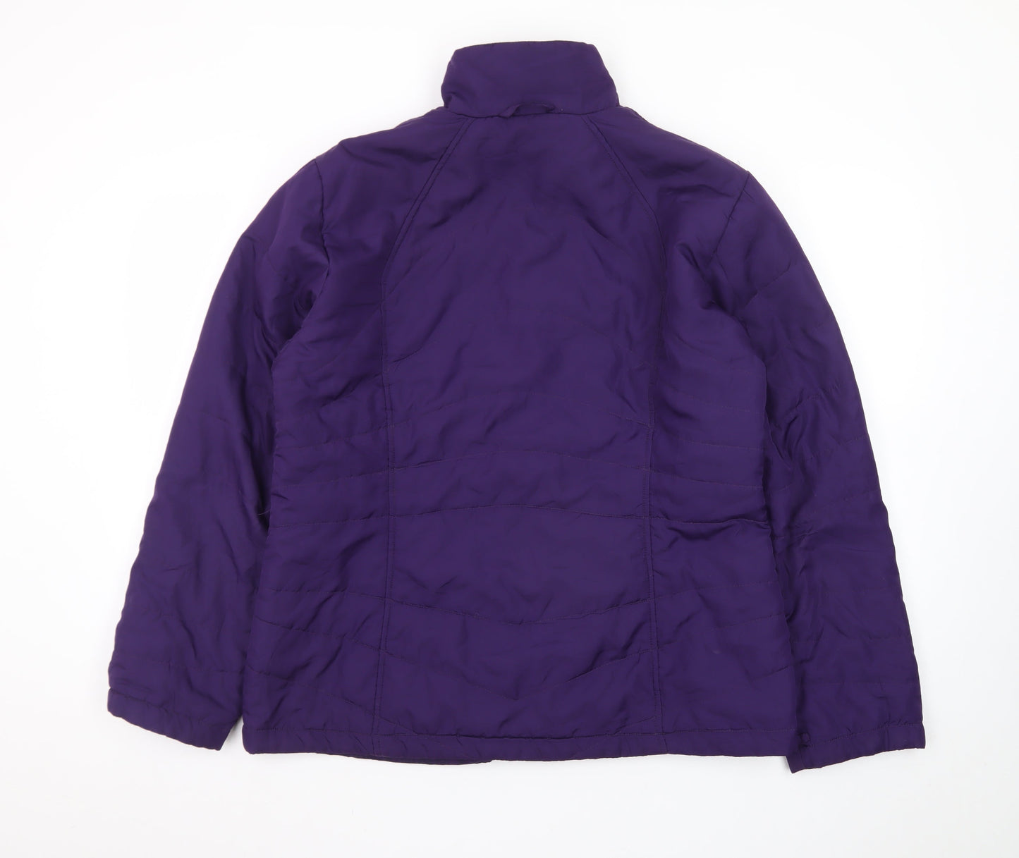 St. John's Bay Women's Purple Puffer Jacket Size L Polyester