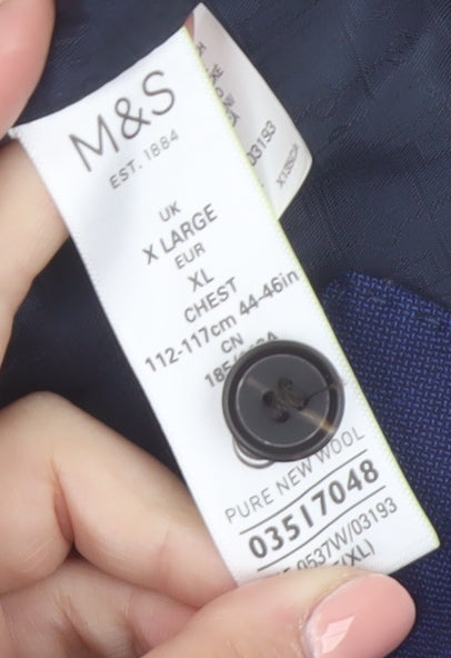 Marks and Spencer Blue Wool Waistcoat XL Women’s Formal Suit Vest