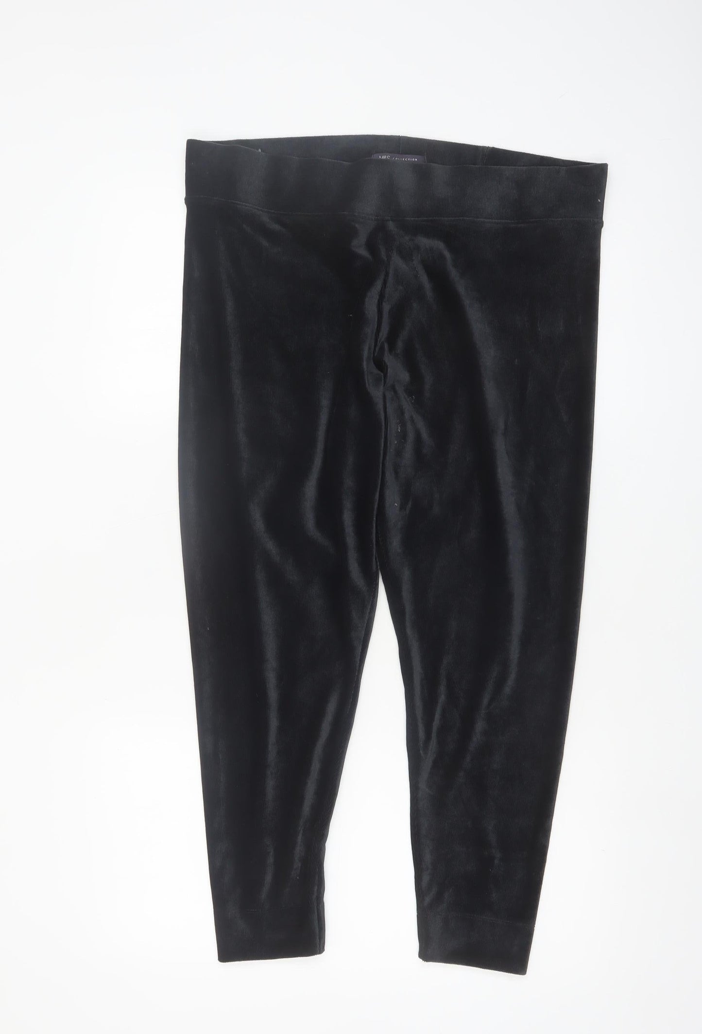 Marks and Spencer Women's Black Velvet Leggings Size 18 Short