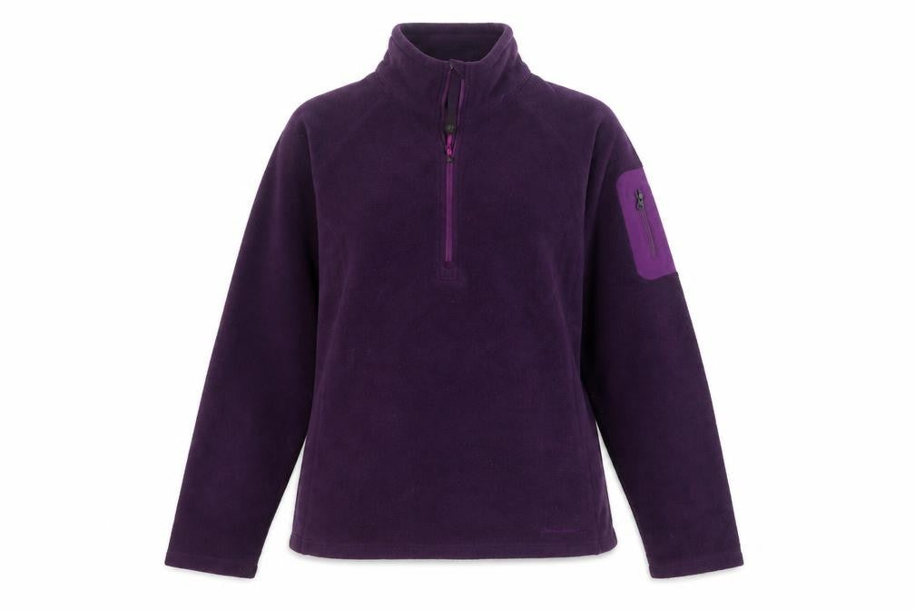 Eddie Bauer Women’s Purple Fleece Pullover Sweatshirt Size M 1/2 Zip Polartec