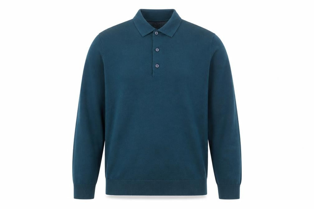 Marks & Spencer Men’s Green Merino Wool Collared Pullover Jumper S