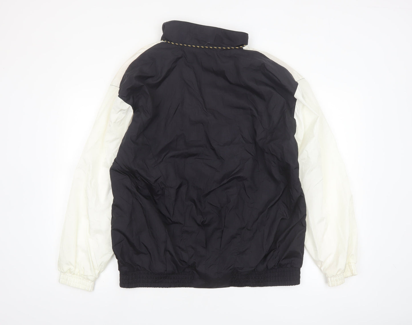Blast Men's Black and White Nylon Bomber Jacket L Western Star Design