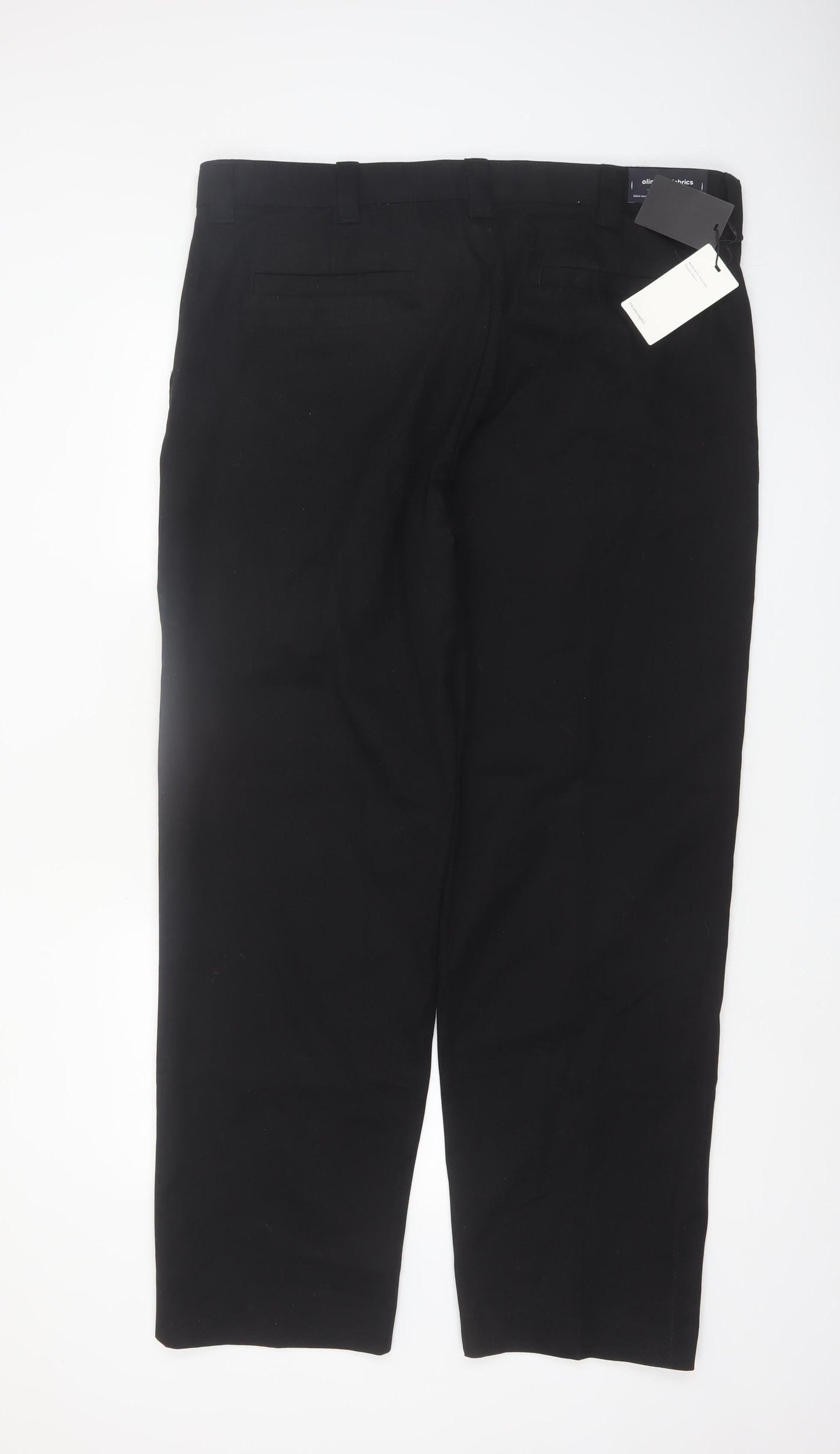 Marks and Spencer Autograph Men's Black Cotton Chino Trousers 40W 33L