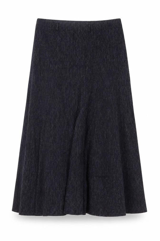 Viyella Women's Black Petite Wool Blend A-Line Midi Skirt Size 8