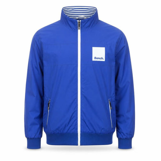 Bench Men's Blue Bomber Jacket L Lightweight Full Zip Windproof