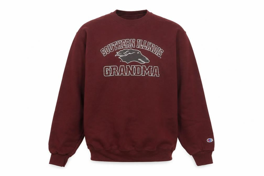 Champion Mens Red Pullover Sweatshirt L Graphic Print Crew Neck