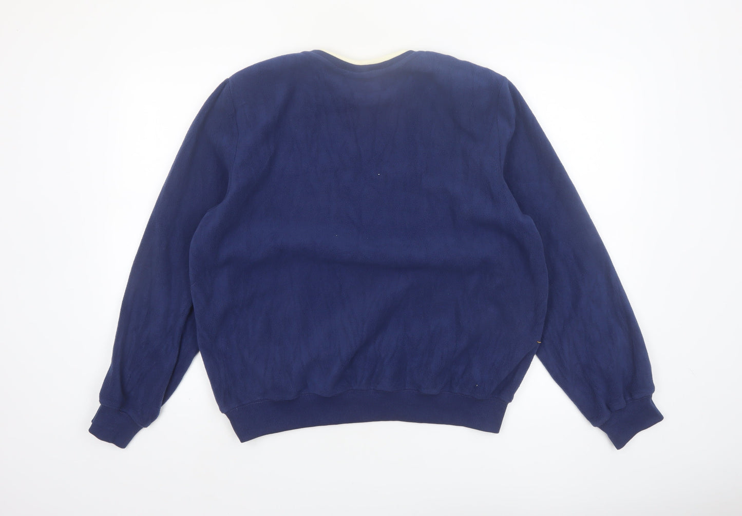 Alfred Dunner Women's Blue Pullover Sweatshirt Size M Embroidered Fleece