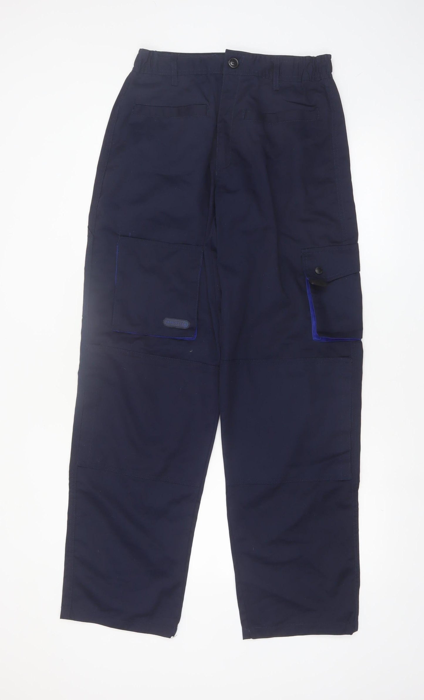 Panoply Men Blue Cargo Workwear Trousers Size M Cotton Blend