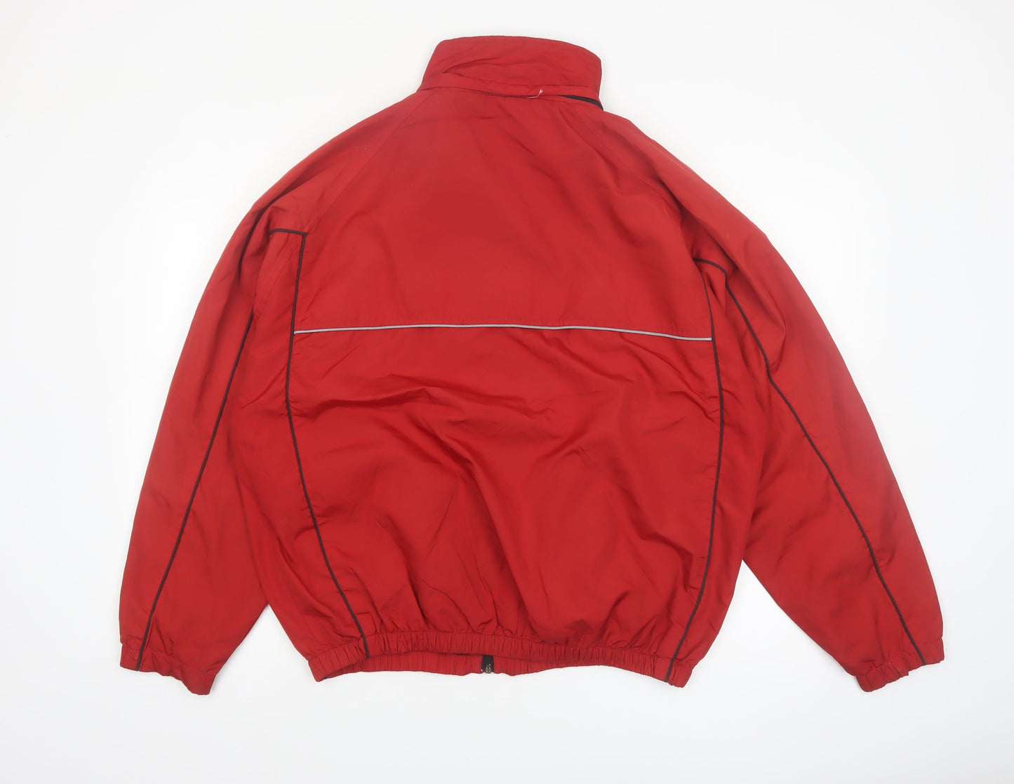Umbro Men's Red Windbreaker Jacket M Lightweight Zip Up Sportswear