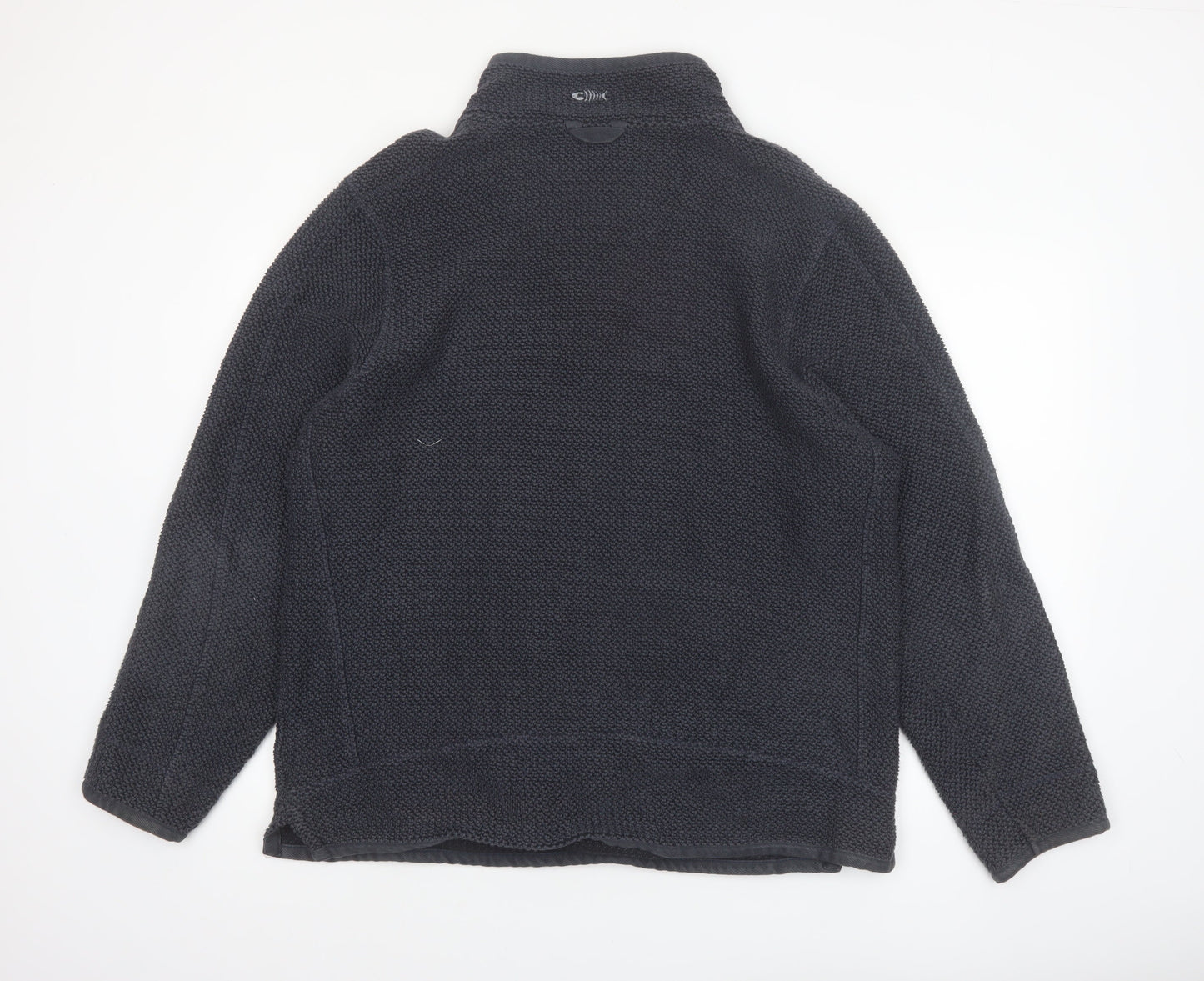 Weird Fish Men's Black XL 1/4 Zip Knit Fleece Pullover Sweatshirt