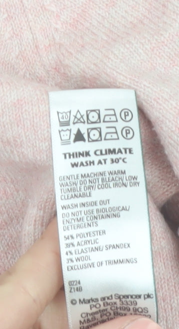 Marks and Spencer Women’s Pink Crew Neck Pullover Jumper M