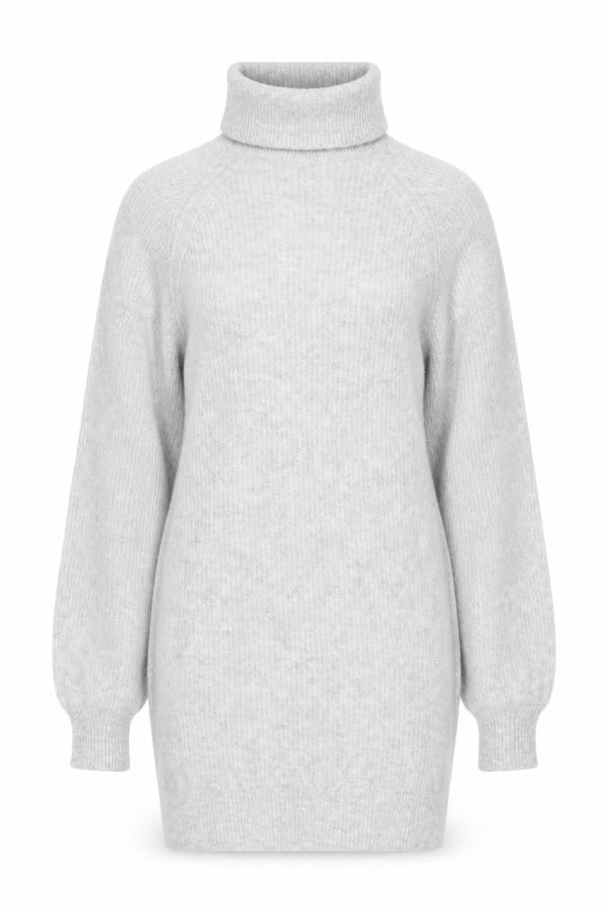 PRETTYLITTLETHING Women’s Grey Roll Neck Long Sleeve Knit Jumper S